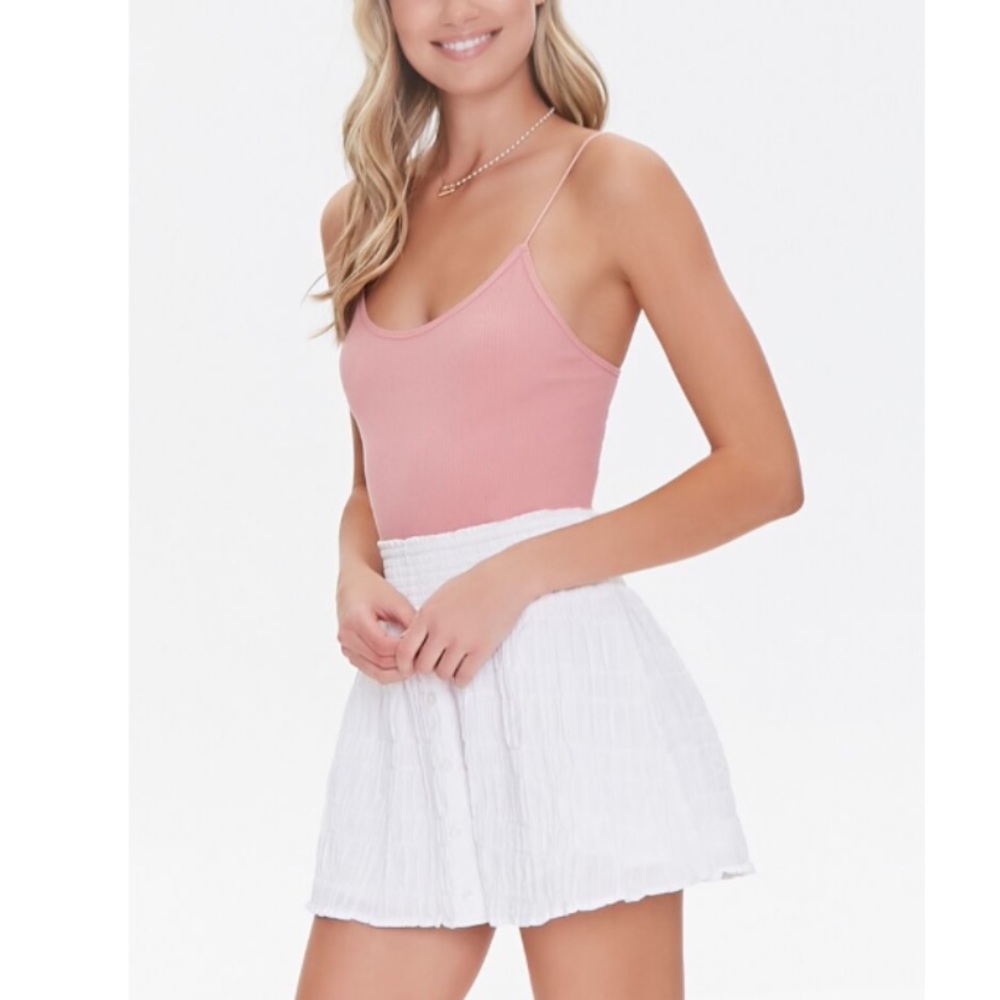 textured mini skirt